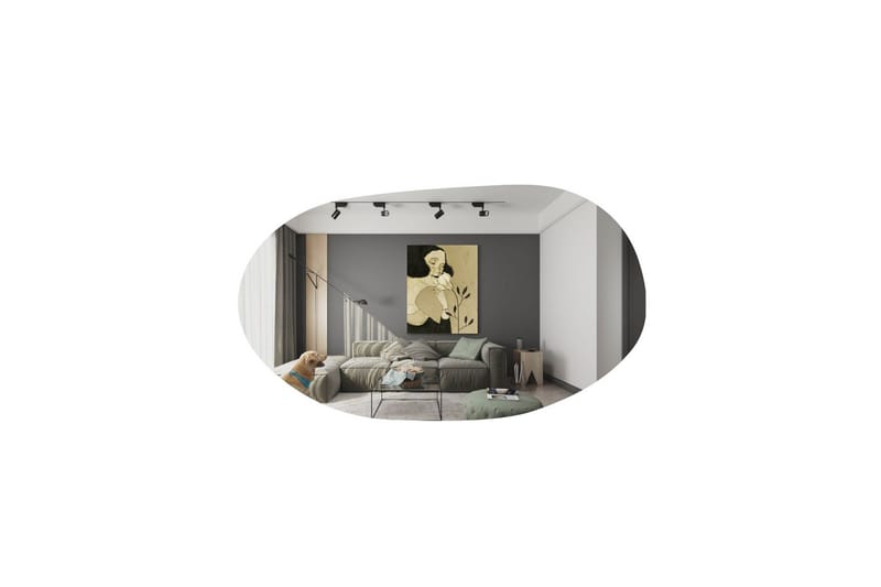 Lopi Spegel 52 cm Asymmetrisk - Svart - Inredning - Speglar - Väggspegel