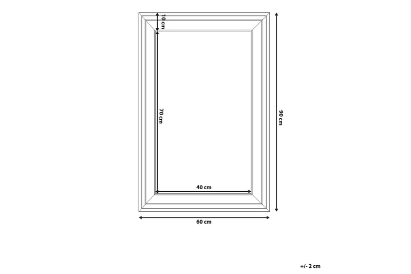 Lunel Spegel 61 cm - Vit - Inredning - Speglar - Väggspegel