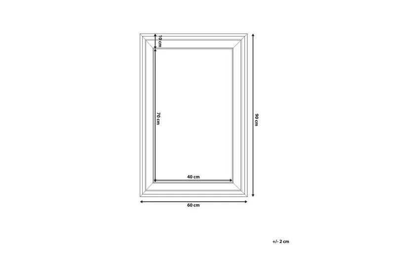 Lunel Spegel 61 cm - Vit - Inredning - Speglar - Väggspegel