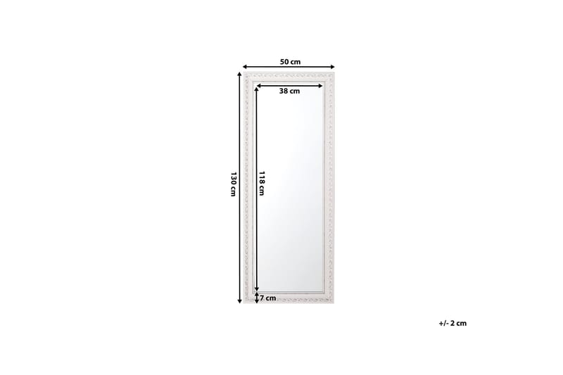 Mauleon Spegel 50 cm - Vit - Väggspegel - Helkroppsspegel - Hallspegel