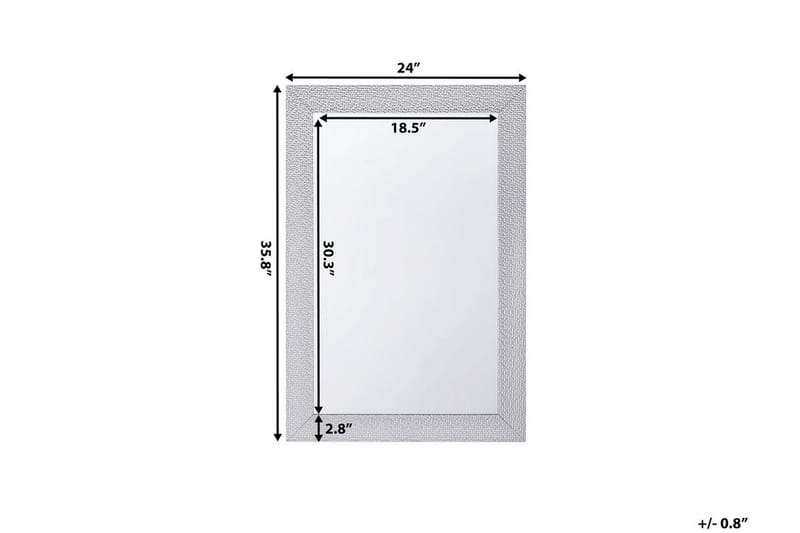 Mervent Spegel 61 cm - Silver - Väggspegel - Hallspegel