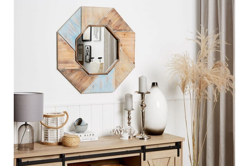 Mirio Spegel 77x77 cm - Mörkt Trä - Inredning - Speglar - Väggspegel