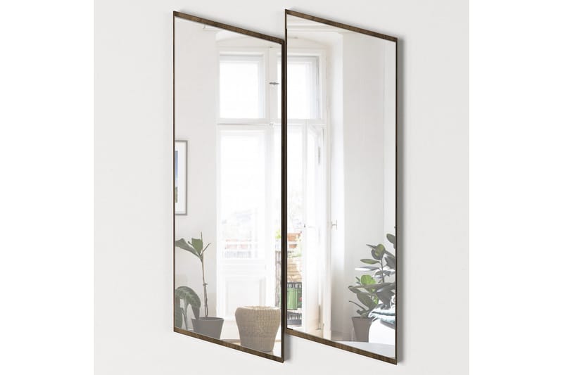 Mohed Spegel 44 cm - Brun - Väggspegel - Hallspegel