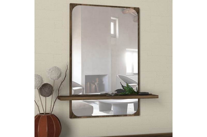 Mohed Spegel 45 cm - Brun - Väggspegel - Hallspegel