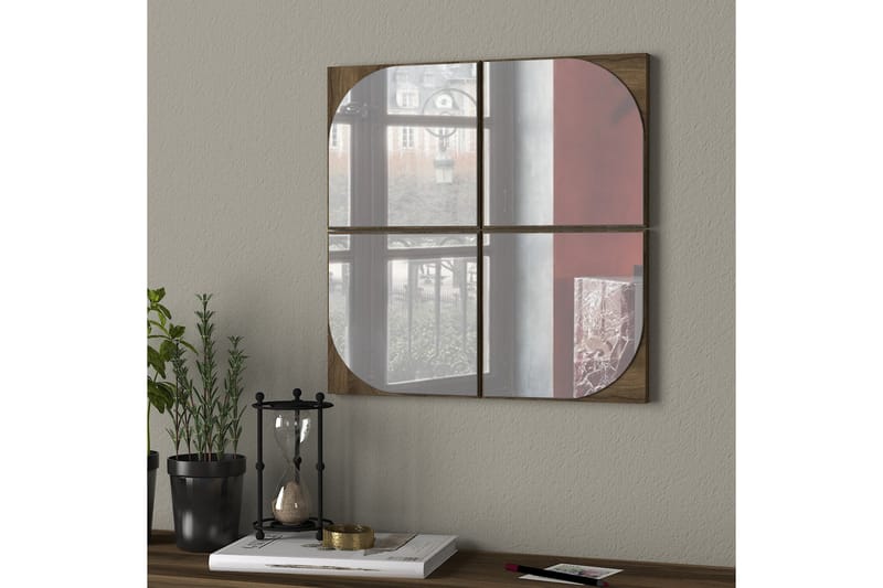 Mohed Spegel 63 cm - Brun - Väggspegel - Hallspegel