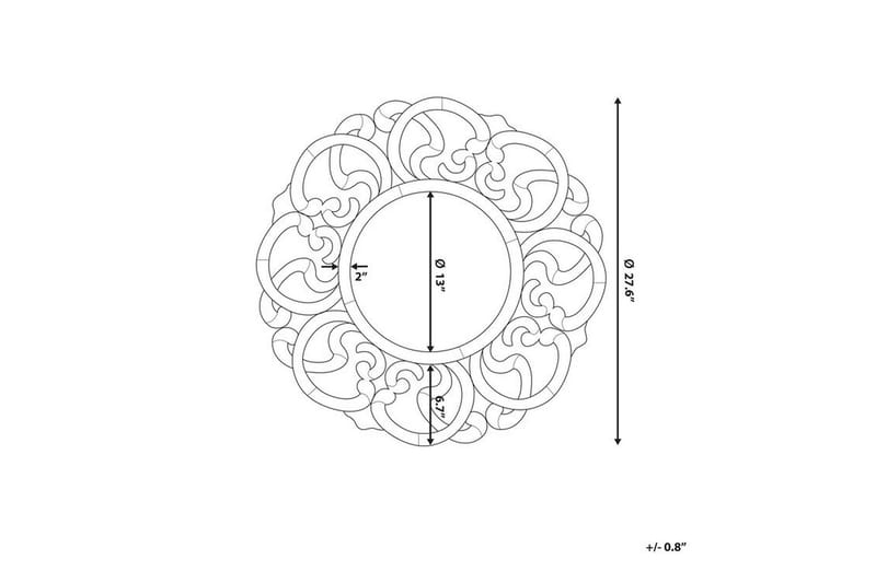 Mornai| Spegel 70 cm - Silver - Inredning - Speglar - Väggspegel