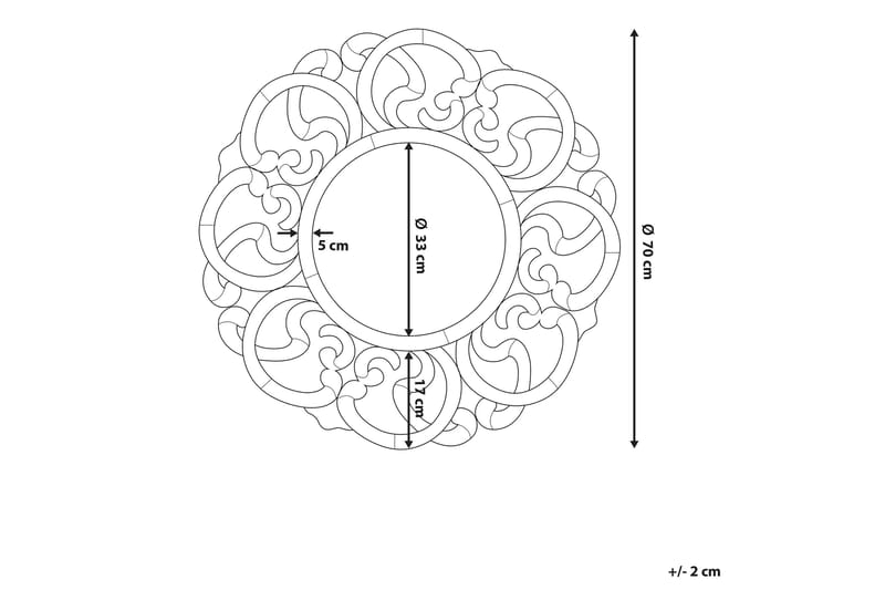 Mornai| Spegel 70 cm - Silver - Inredning - Speglar - Väggspegel