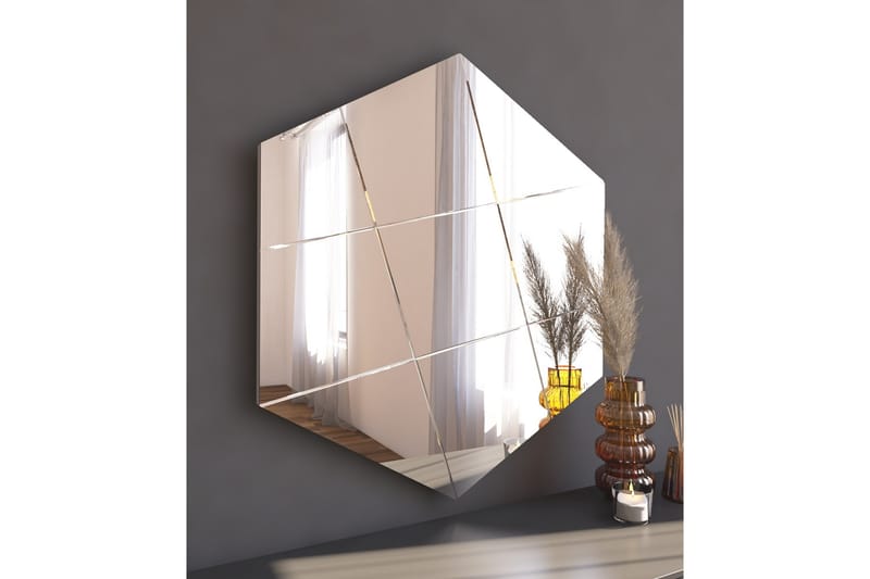 Nady Spegel 70 cm Rektangulär - Vit - Väggspegel - Hallspegel