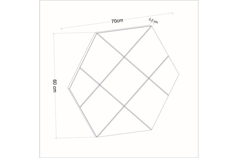 Nady Spegel 70 cm Rektangulär - Vit - Väggspegel - Hallspegel