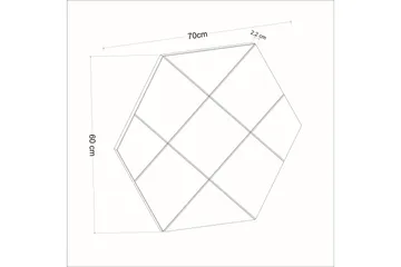 Nady Spegel 70 cm Rektangulär - Vit - Inredning - Speglar - Väggspegel