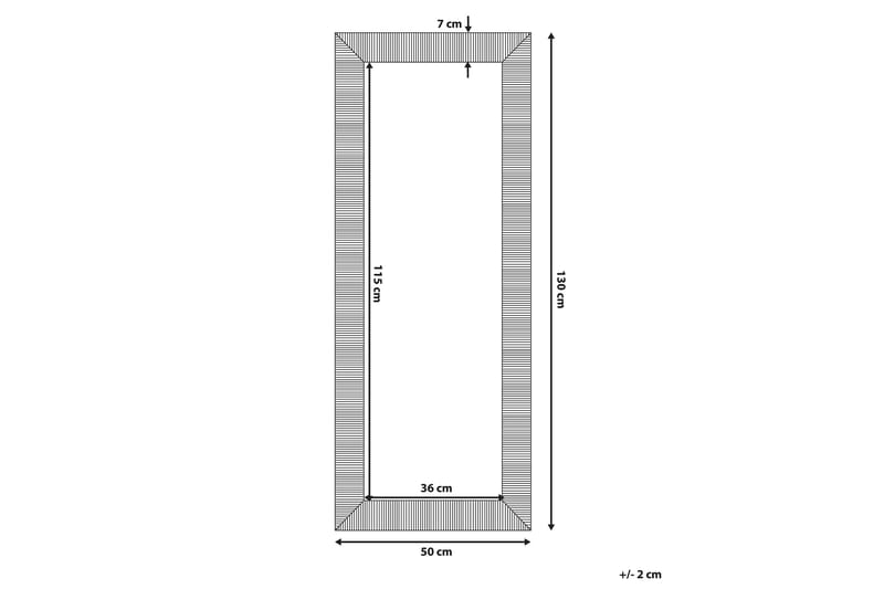 Nauetta Spegel 50x130 cm - Silver - Väggspegel - Helkroppsspegel - Hallspegel