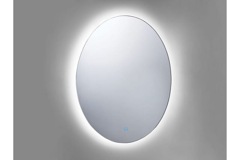 Neronde Spegel Oval med LED-Belysning - Silver - Väggspegel - Hallspegel