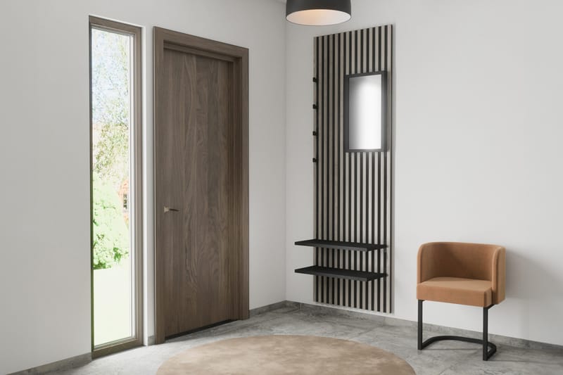 Nimes Vägghängd Spegel 35x72,5 cm, Svart