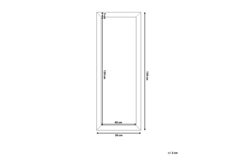 Norelia Spegel 50x130 cm - Guld - Väggspegel - Helkroppsspegel - Hallspegel