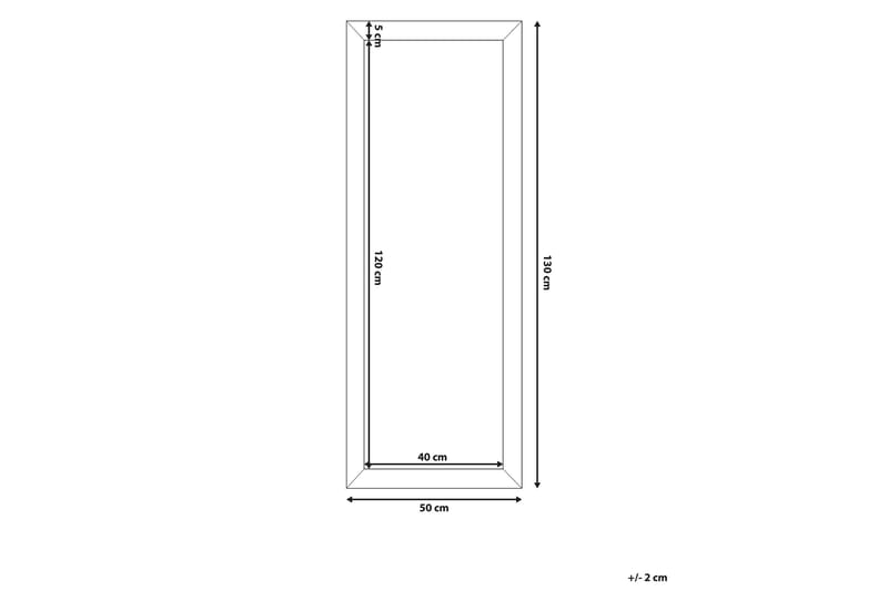 Norelia Spegel 50x130 cm - Guld - Väggspegel - Helkroppsspegel - Hallspegel