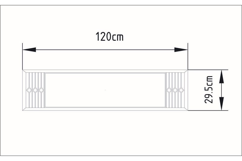 Ocotla Väggspegel 90x22 cm - Vit - Inredning - Speglar - Väggspegel