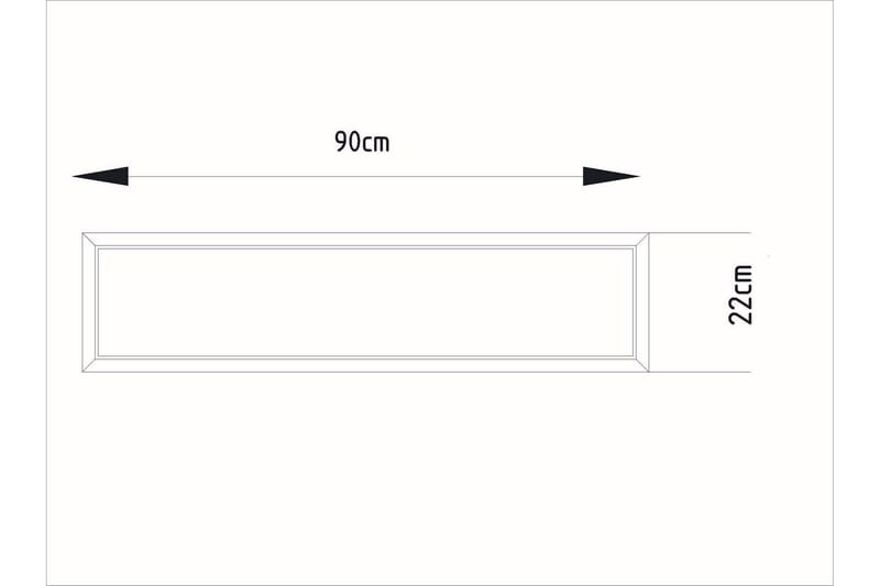 Ocotla Väggspegel 90x22 cm - Vit - Inredning - Speglar - Väggspegel