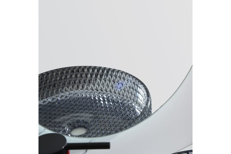 Olivia Oval LED-spegel med antifog-funktion 45x110cm Silver - Lyfco - Väggspegel - Hallspegel
