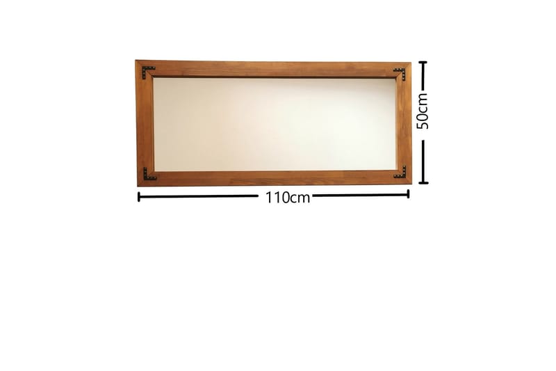 Oluwatise Dekorationsspegel 110 cm - Valnöt - Inredning - Speglar - Väggspegel