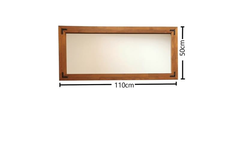 Oluwatise Dekorationsspegel 110 cm - Valnöt - Väggspegel - Hallspegel