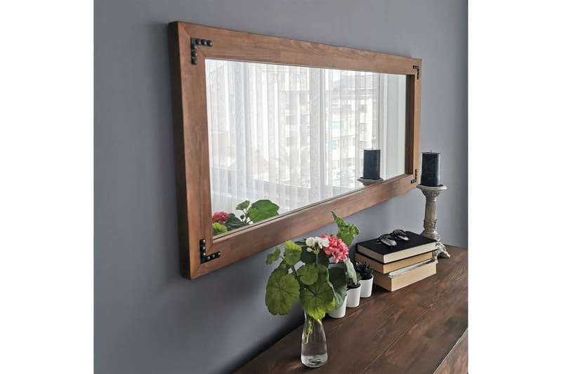 Oluwatise Dekorationsspegel 110 cm - Valnöt - Inredning - Speglar - Väggspegel