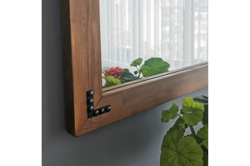 Oluwatise Dekorationsspegel 110 cm - Valnöt - Inredning - Speglar - Väggspegel