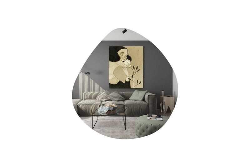 Omilo Spegel 60 cm Asymmetrisk - Svart - Inredning - Speglar - Väggspegel