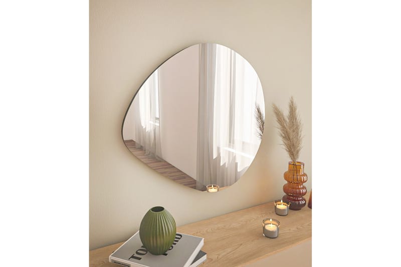 Omilo Spegel 60 cm Asymmetrisk - Svart - Väggspegel - Hallspegel