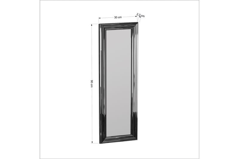 Ozze Spegel 30 cm Rektangulär - Silver - Väggspegel - Hallspegel