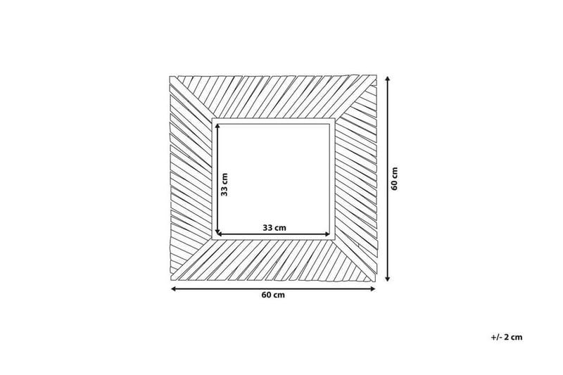 Pashel Spegel 60x60 cm - Trä/Natur - Väggspegel - Hallspegel