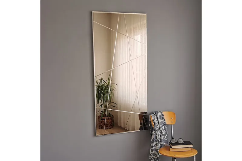 Petalcu Dekorationsspegel 130 cm, Silver