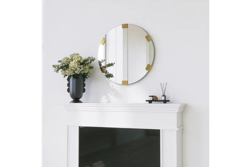 Porp Spegel 60 cm Rund, Guld