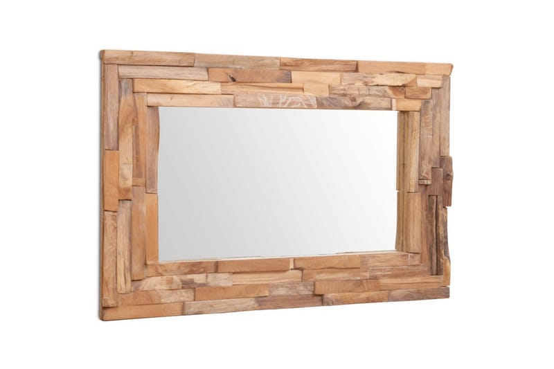 Prydnadsspegel teak 90x60 cm rektangulär - Brun - Inredning - Speglar - Väggspegel