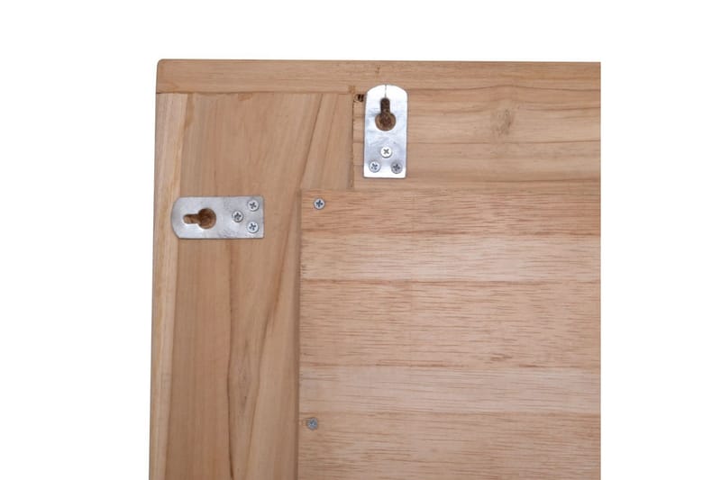 Prydnadsspegel teak 90x60 cm rektangulär - Brun - Inredning - Speglar - Väggspegel