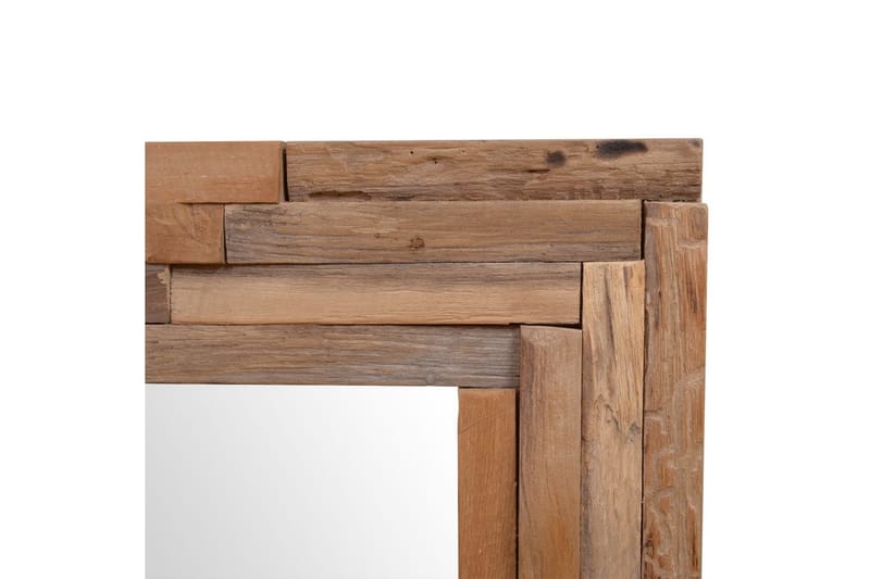 Prydnadsspegel teak 90x60 cm rektangulär - Brun - Inredning - Speglar - Väggspegel