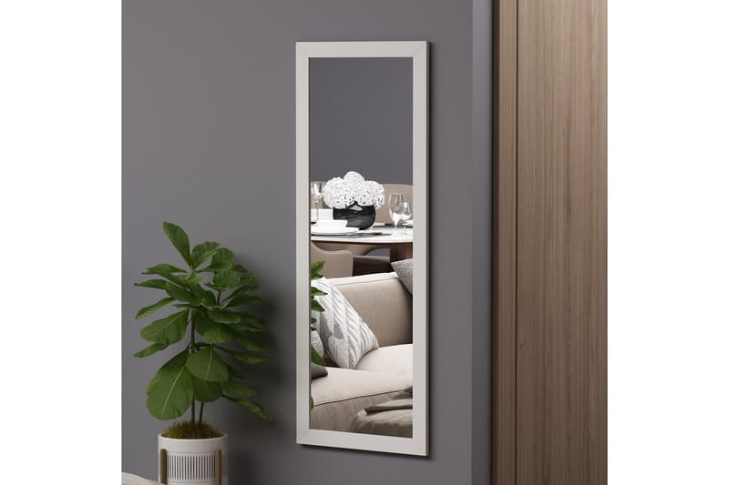 Rubo Spegel 40 cm Rektangulär - Vit - Väggspegel - Hallspegel