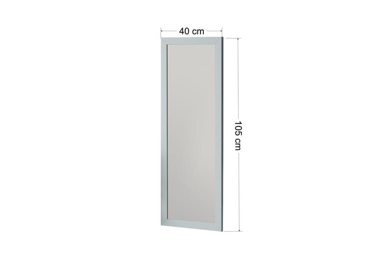 Rubo Spegel 40 cm Rektangulär - Vit - Väggspegel - Hallspegel