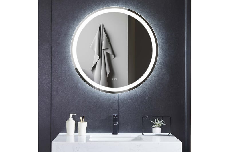 Rund spegel - LED-belysning och anti-fog-funktion Rund 60 cm - Lyfco - Inredning - Speglar - Väggspegel