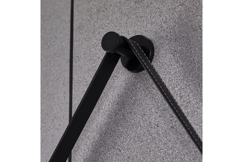 Rund spegel med hängrem Rund 80 cm Svart - Inredning - Speglar - Väggspegel