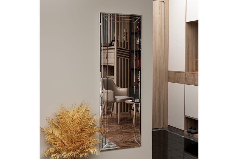 Rupan Spegel 40 cm Rektangulär - Vit - Väggspegel - Hallspegel