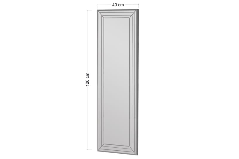 Rupan Spegel 40 cm Rektangulär - Vit - Väggspegel - Hallspegel