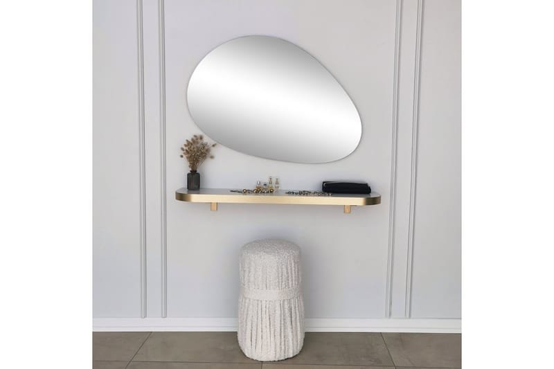 Ruzina Spegel 90 cm Rektangulär - Guld - Väggspegel - Hallspegel