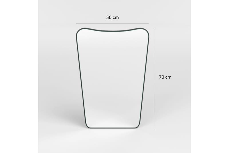 Sachin Spegel 50 cm Asymmetrisk - Svart - Inredning - Speglar - Väggspegel