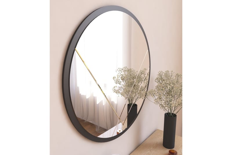 Sada Spegel 60 cm Rektangulär - Svart - Väggspegel - Hallspegel