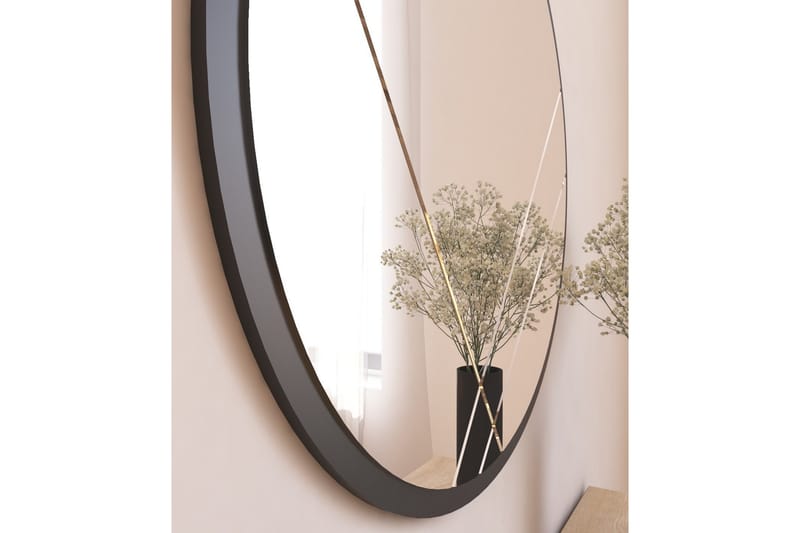 Sada Spegel 60 cm Rektangulär - Svart - Väggspegel - Hallspegel