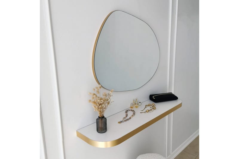 Samtens Spegel 75 cm Rektangulär - Guld - Inredning - Speglar - Väggspegel