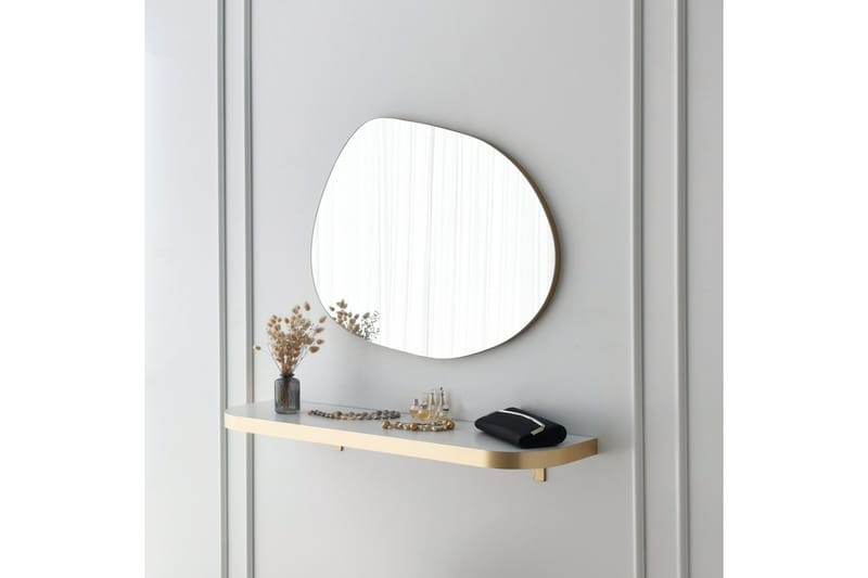 Samtens Spegel 75 cm Rektangulär - Guld - Inredning - Speglar - Väggspegel