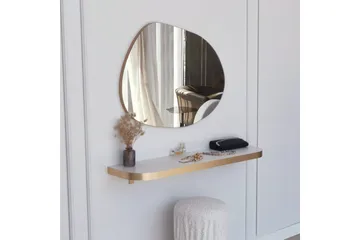 Samtens Spegel 75 cm Rektangulär - Guld - Inredning - Speglar - Väggspegel