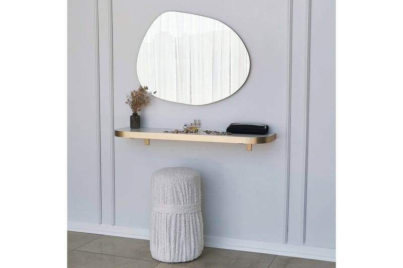 Samtens Spegel 75 cm Rektangulär - Guld - Inredning - Speglar - Väggspegel