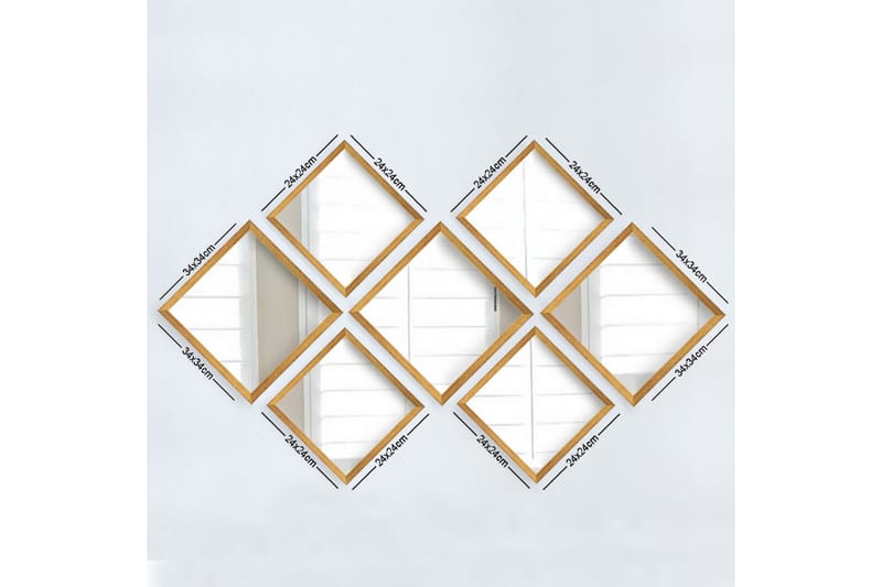 Sarata Spegel - Guld/Silver - Väggspegel - Hallspegel
